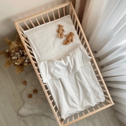 Set lenjerie de pat pentru pătuț bebeluș, 3 piese Dreams Milk